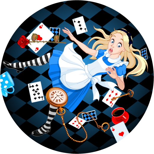 Alice Falling Into a Rabbithole
